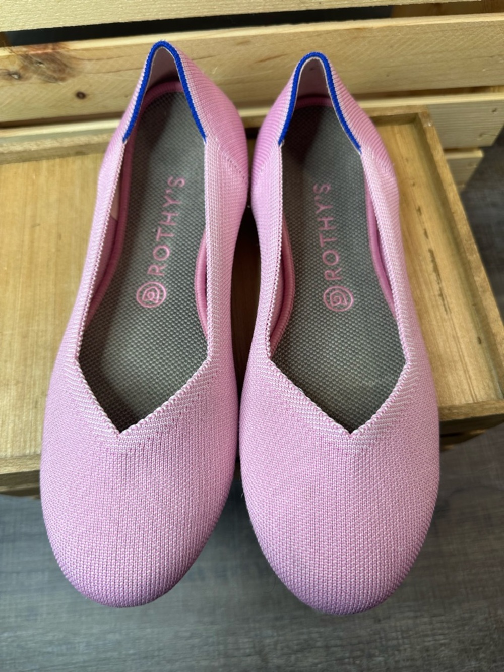 Rothy's Pink Knit Slip-On Flats 9.5 - Picture 4 of 6